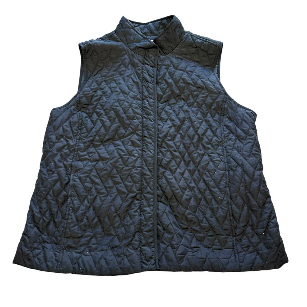 Mens Vest Size XL Black Quilted Hiking Cinch Outdoors Travel Camping Utility